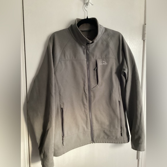 L.L. Bean Beige/Grey Full Zip Jacket - size S Reg - Picture 1 of 8